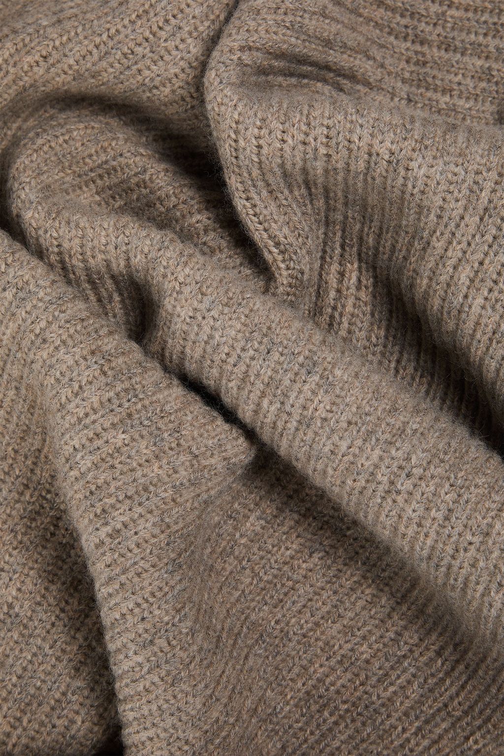 PAIGE Ribbed merino wool and cashmere-blend scarf