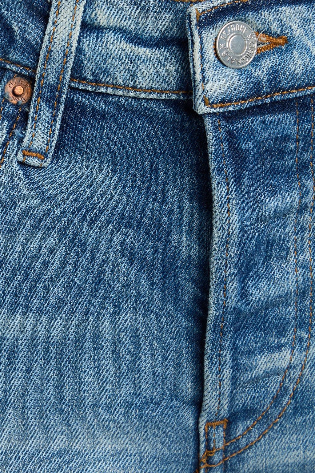 RE/DONE Cropped mid-rise straight-leg jeans