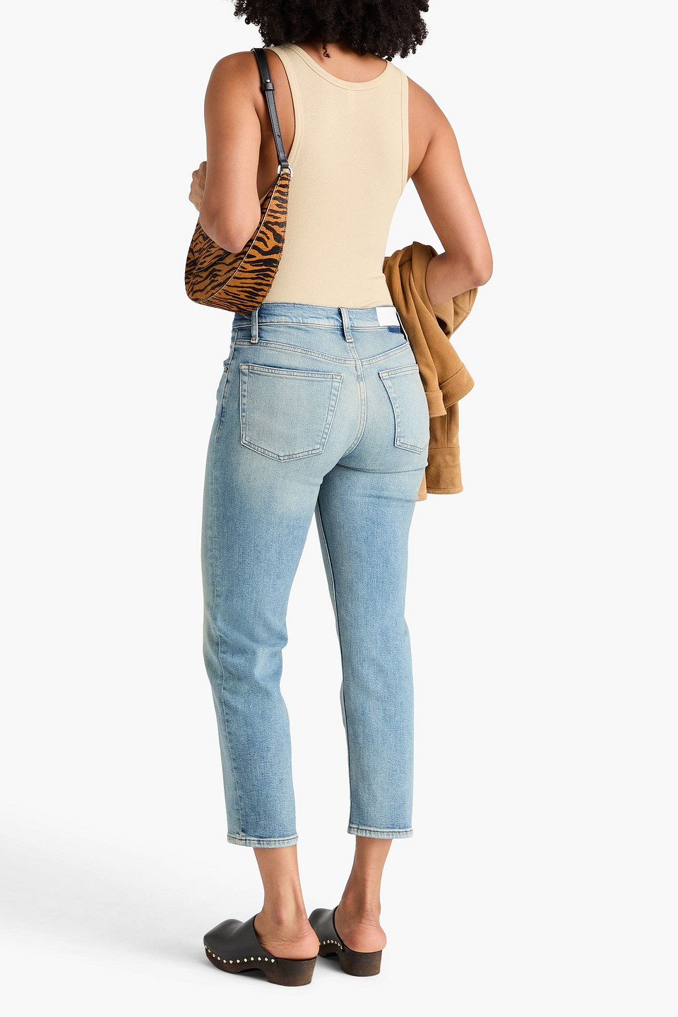  Re/done - Cropped Mid-rise Straight-leg Jeans - Blue - 25 
