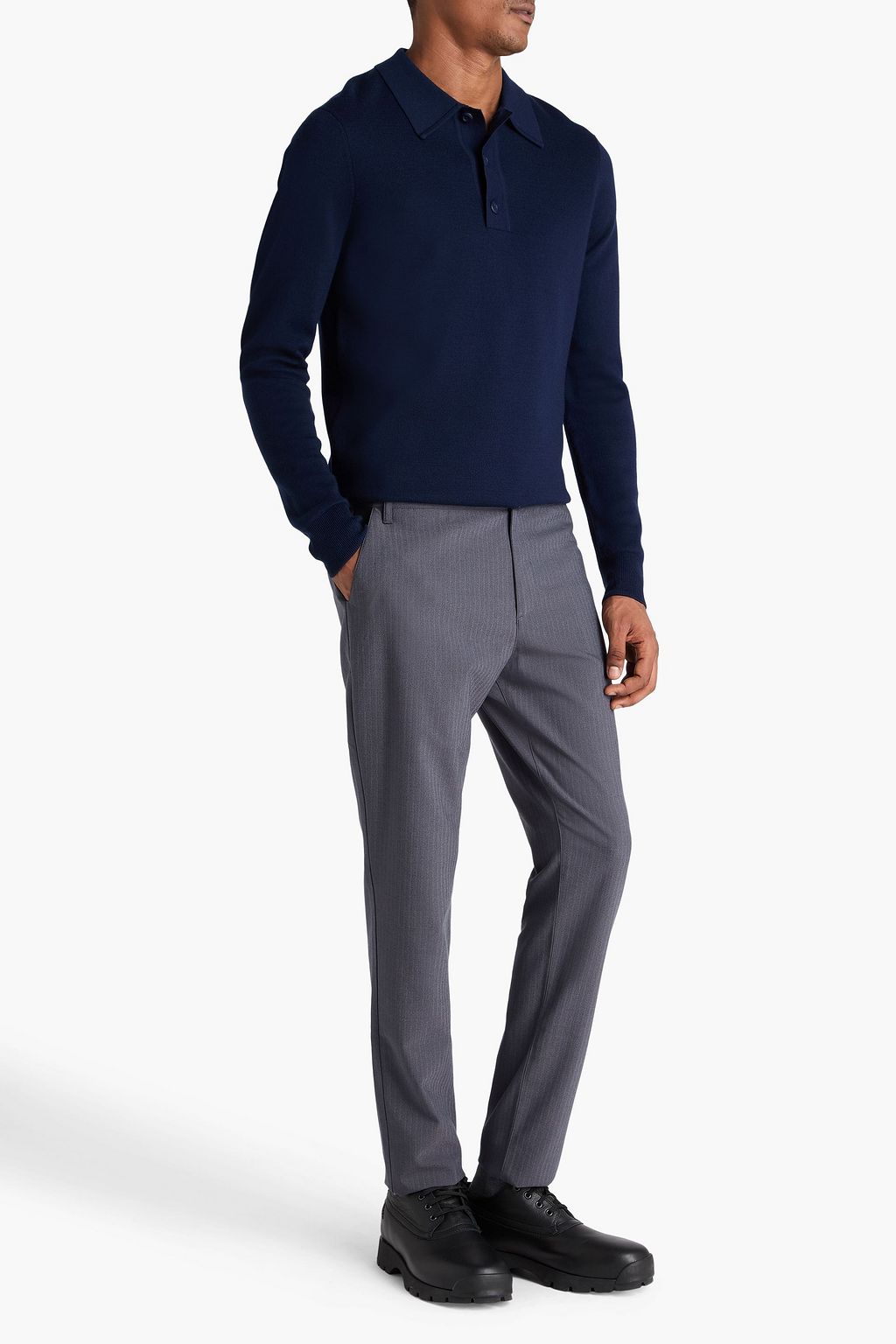 PAIGE Stafford slim-fit herringbone jacquard pants