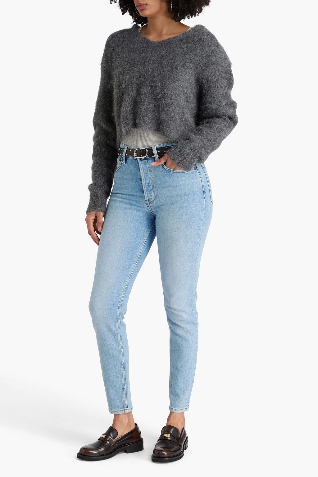 RE/DONE Hoch sitzende Skinny Jeans