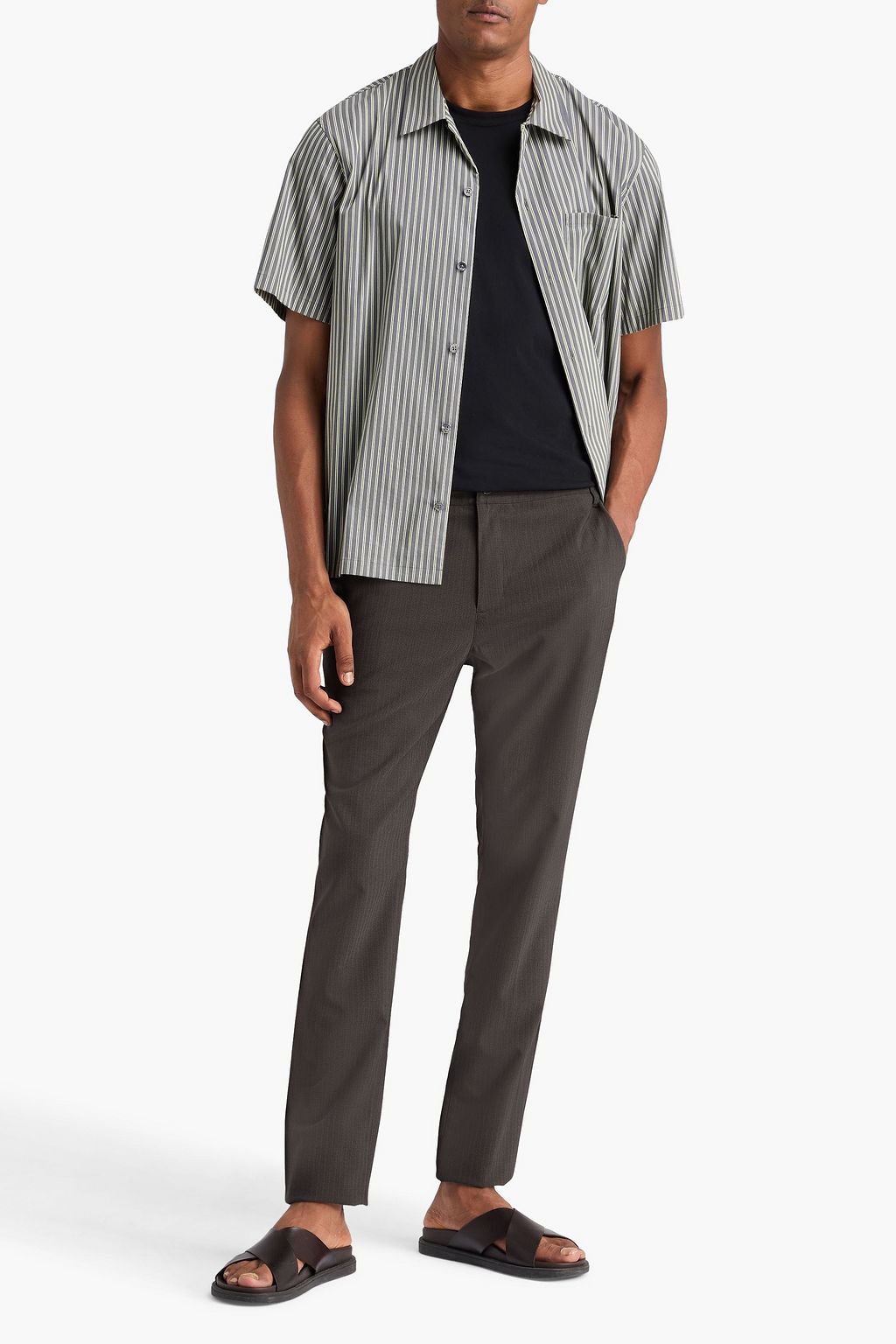 PAIGE Stafford slim-fit herringbone jacquard pants