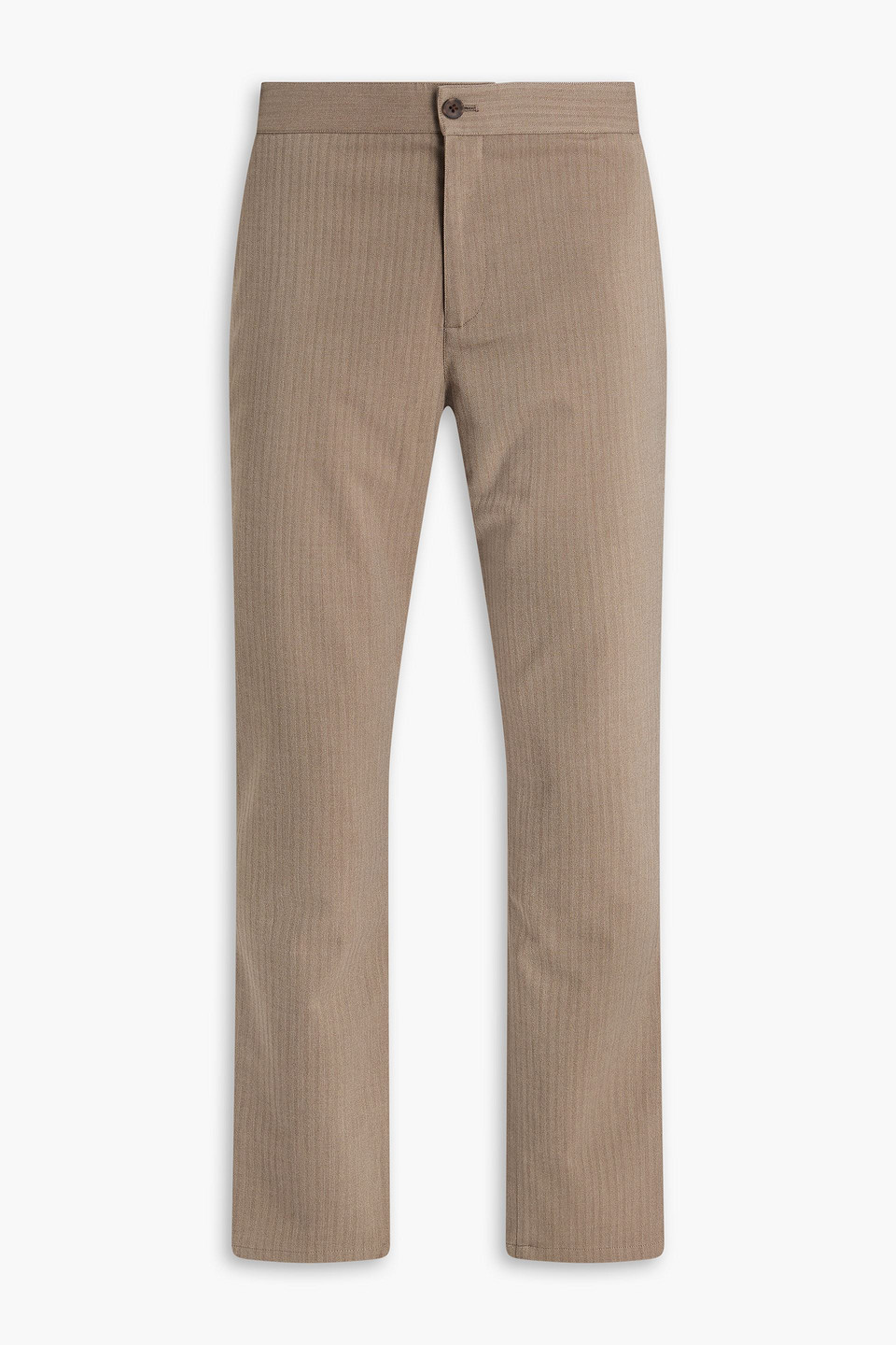 Paige Stafford Slim-fit Herringbone Jacquard Pants In Brown