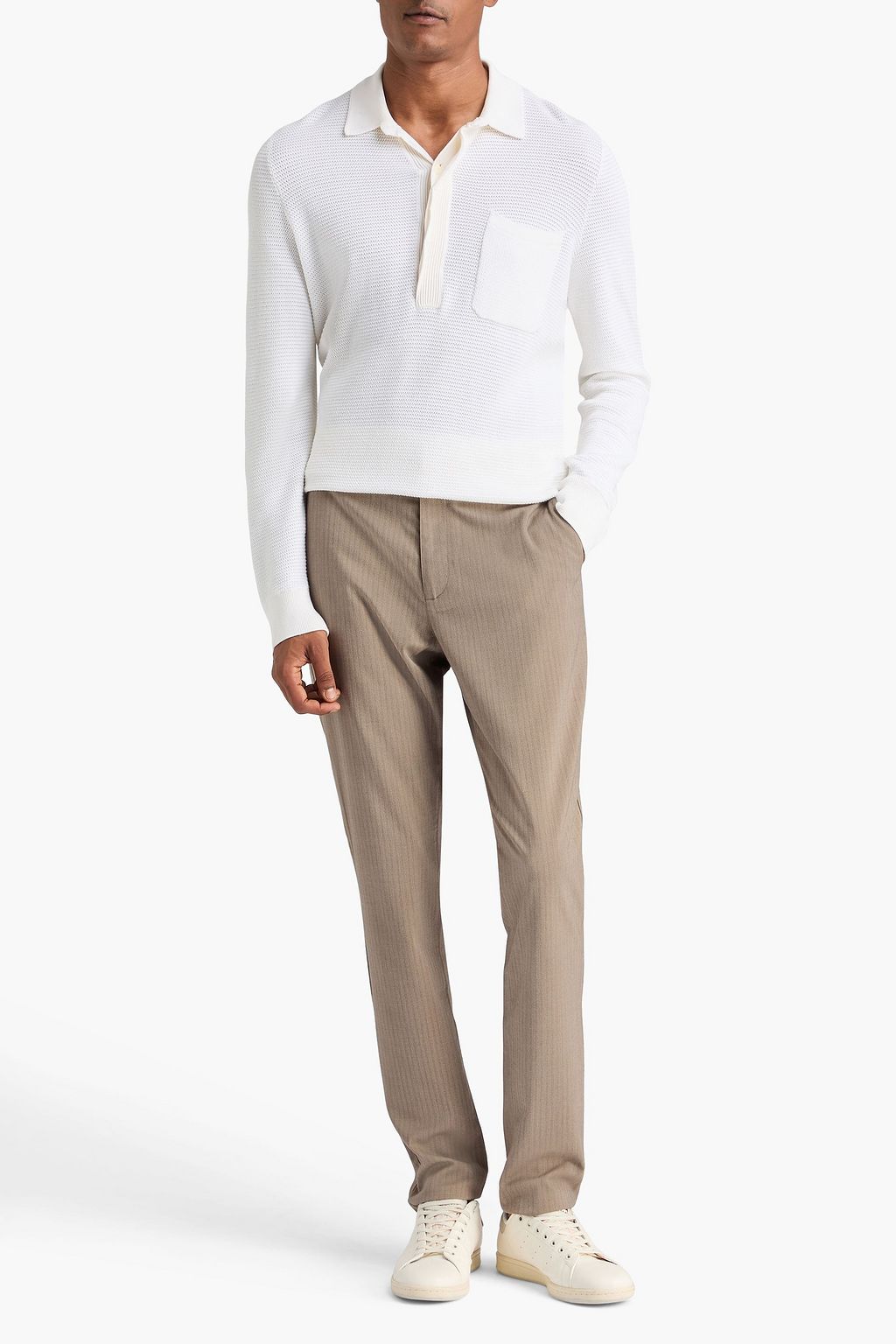 PAIGE Stafford slim-fit herringbone jacquard pants