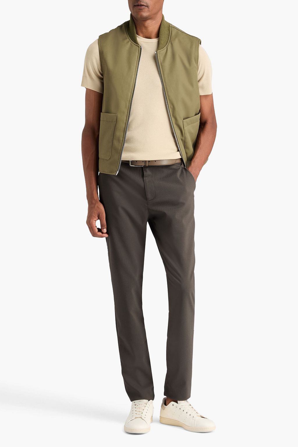 PAIGE Stafford slim-fit herringbone jacquard pants