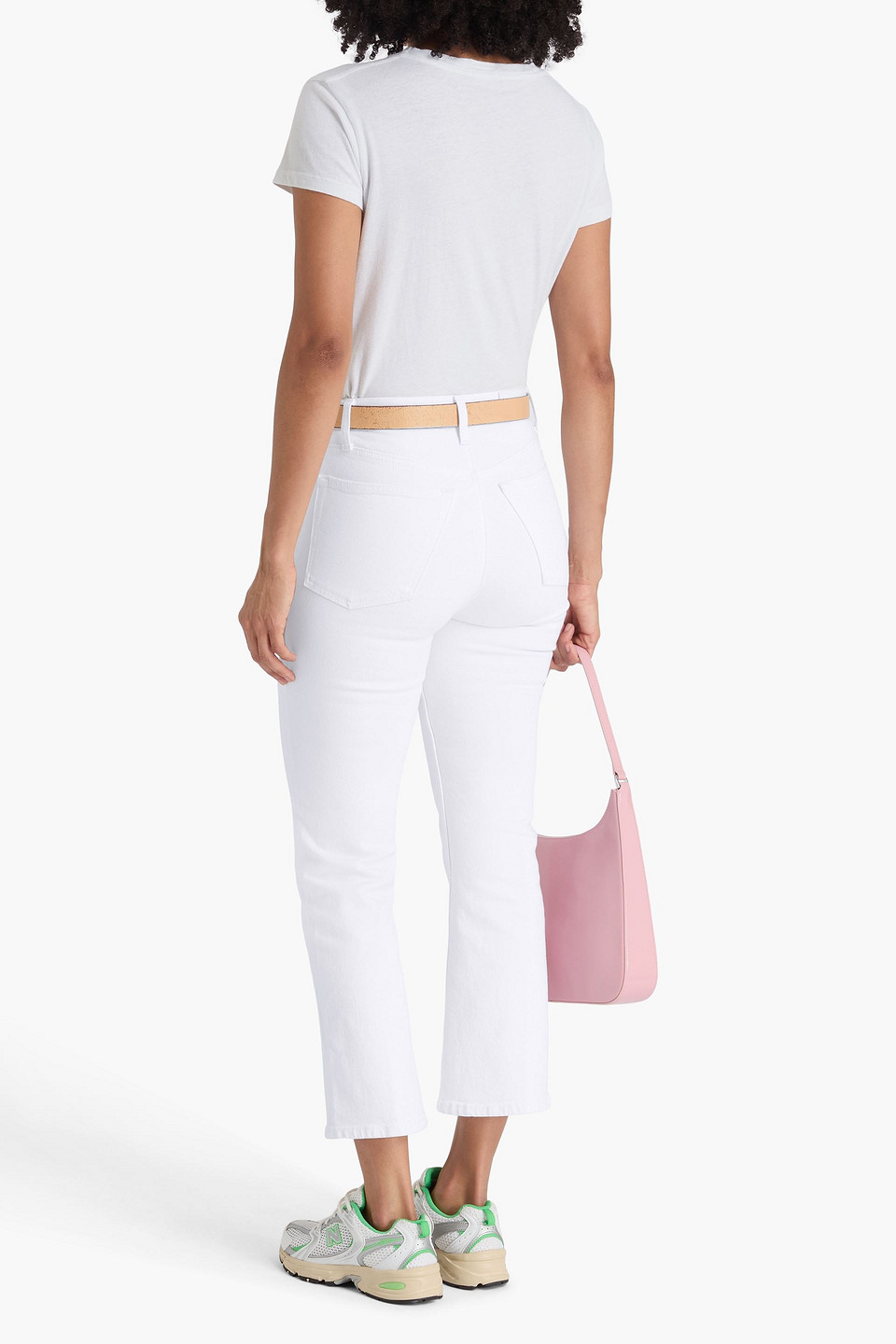 Re/done - 70s Cropped High-rise Bootcut Jeans - White - 25 
