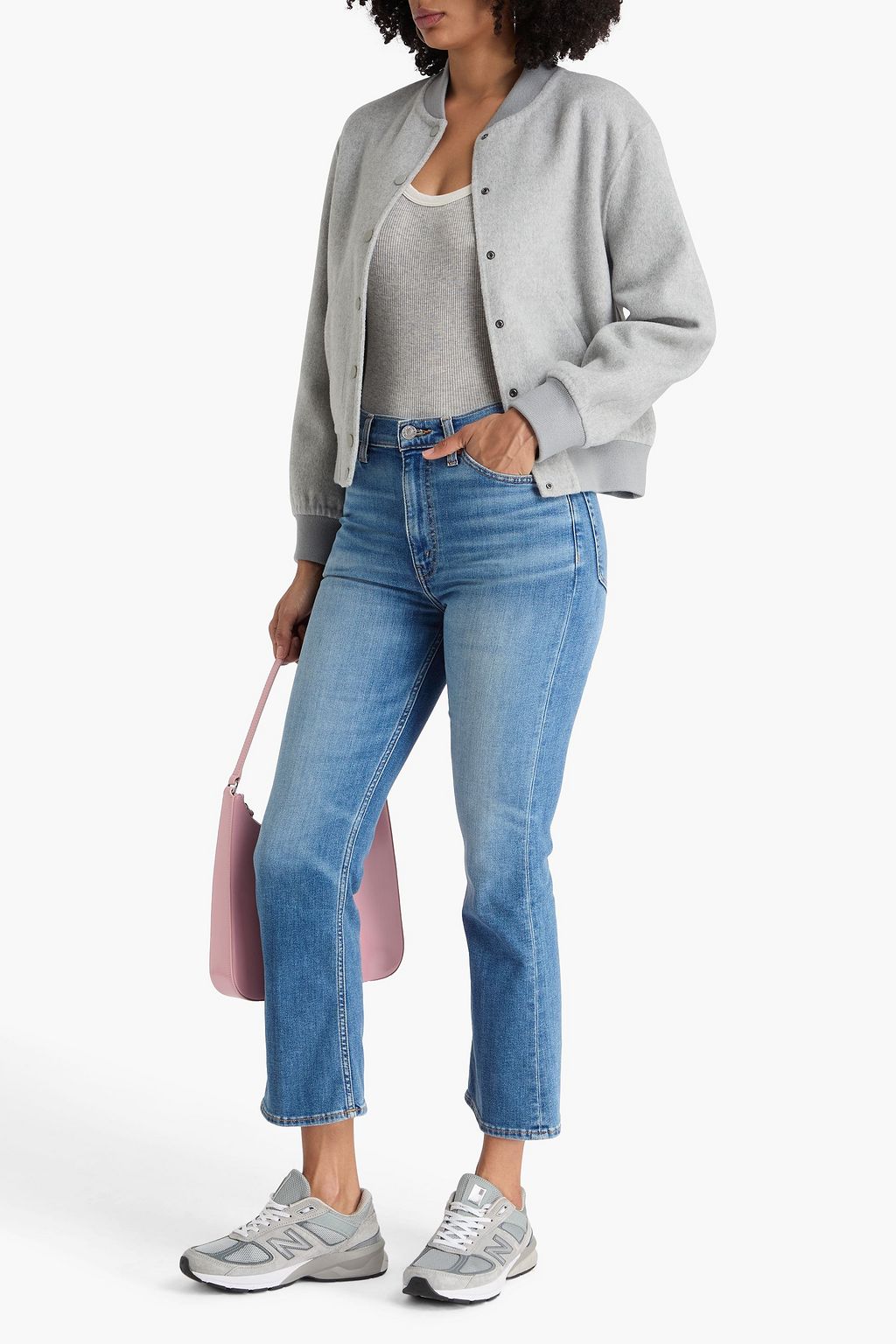 RE/DONE 70s cropped high-rise bootcut jeans
