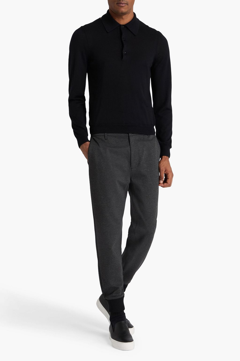 PAIGE Elmwood cropped stretch-jersey track pants