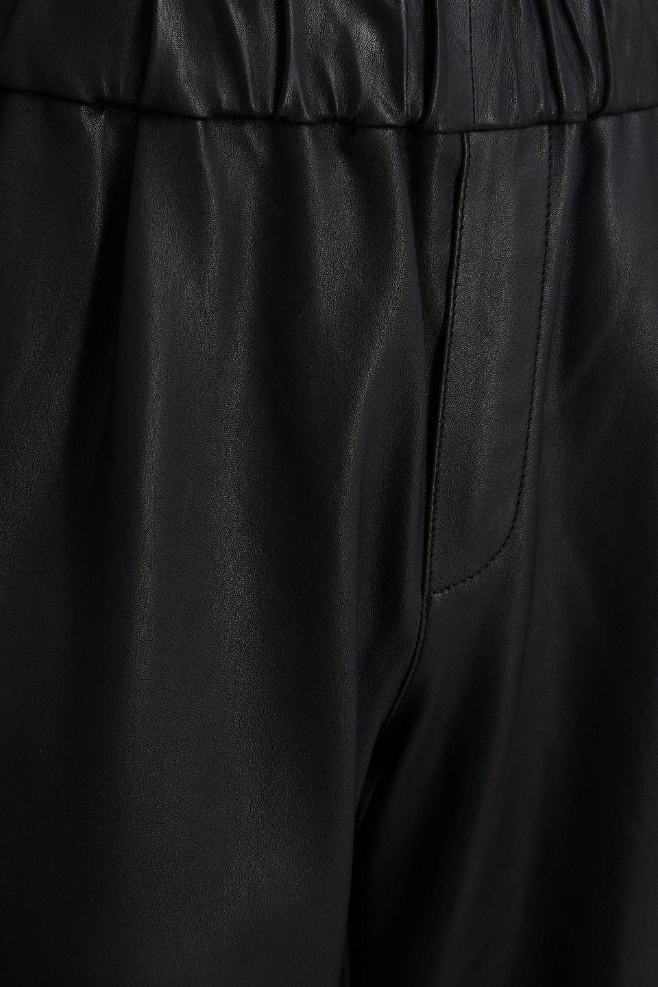 Paige Sinder Tapered Leather Pants In Black