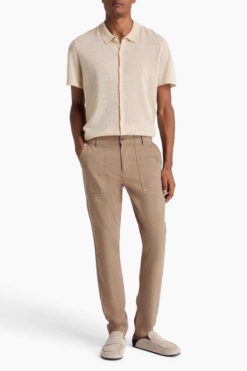 PAIGE Cragmont slim-fit cotton-blend canvas pants