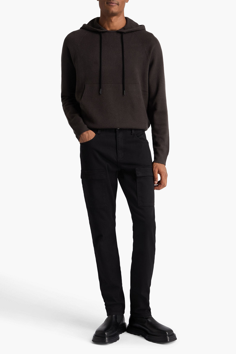 Paige Maddox Cotton-blend Twill Cargo Pants In Black