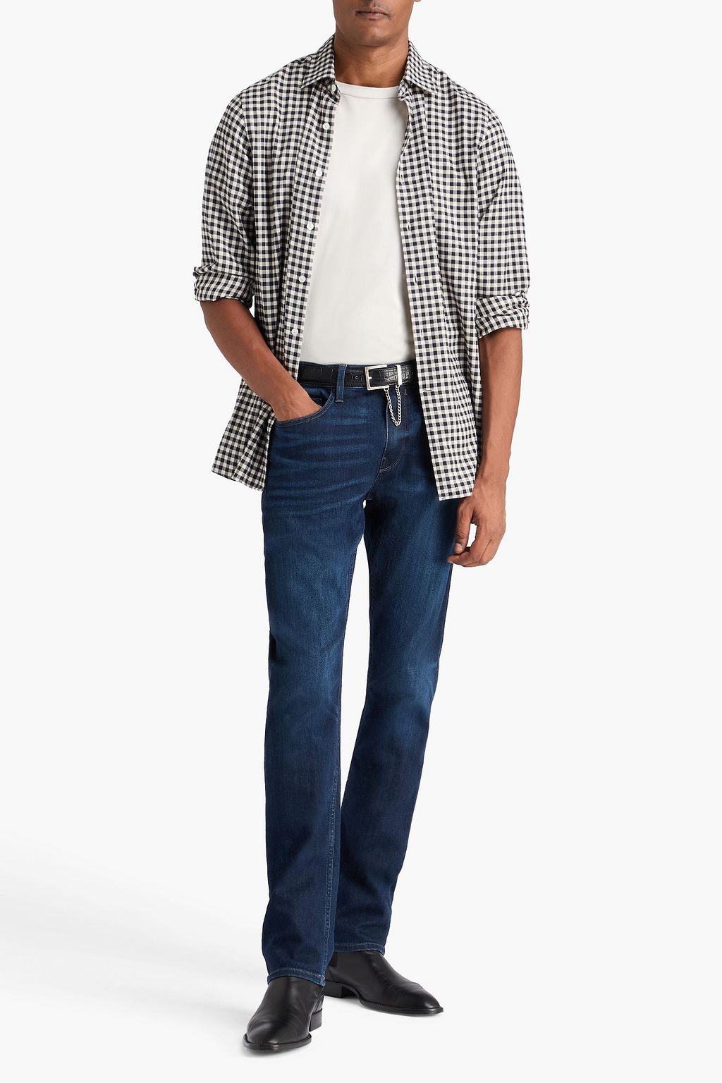 PAIGE Federal slim-fit faded denim jeans