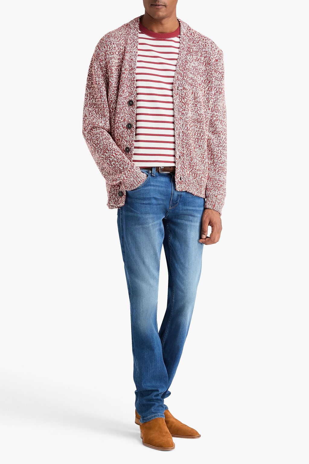 PAIGE Federal slim-fit faded denim jeans