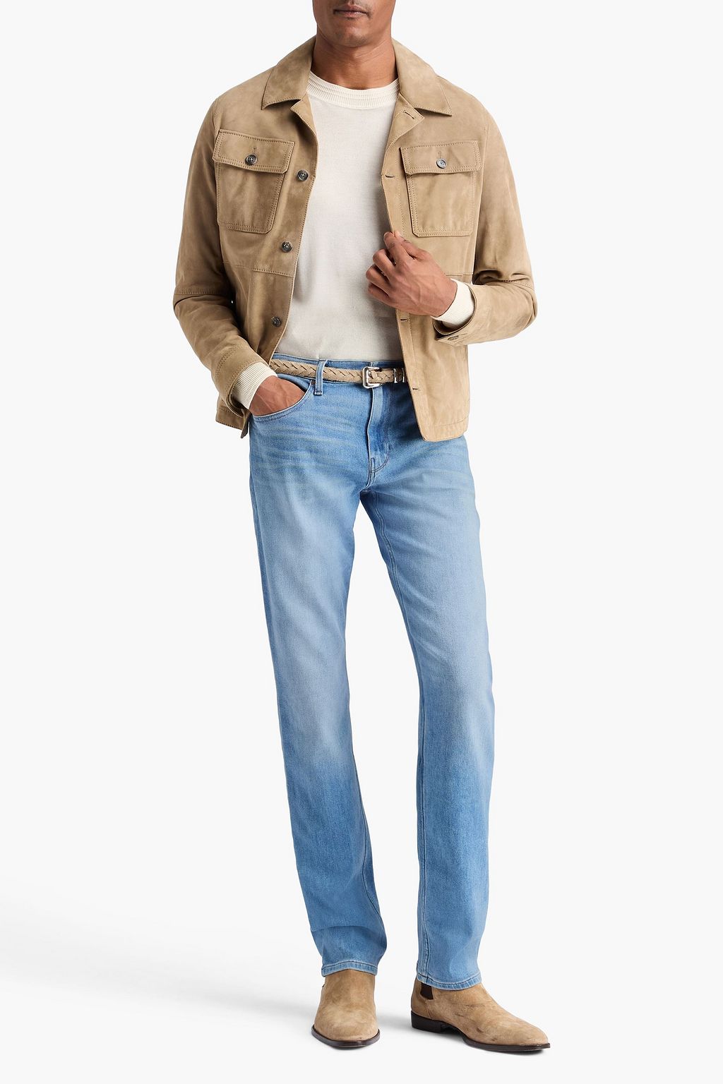 PAIGE Federal slim-fit whiskered denim jeans