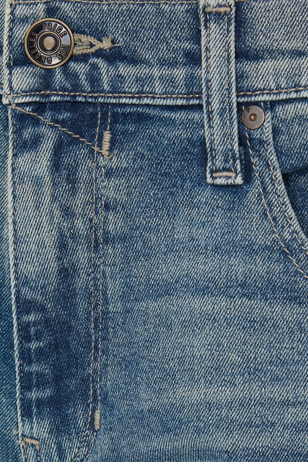 PAIGE Federal slim-fit faded denim jeans