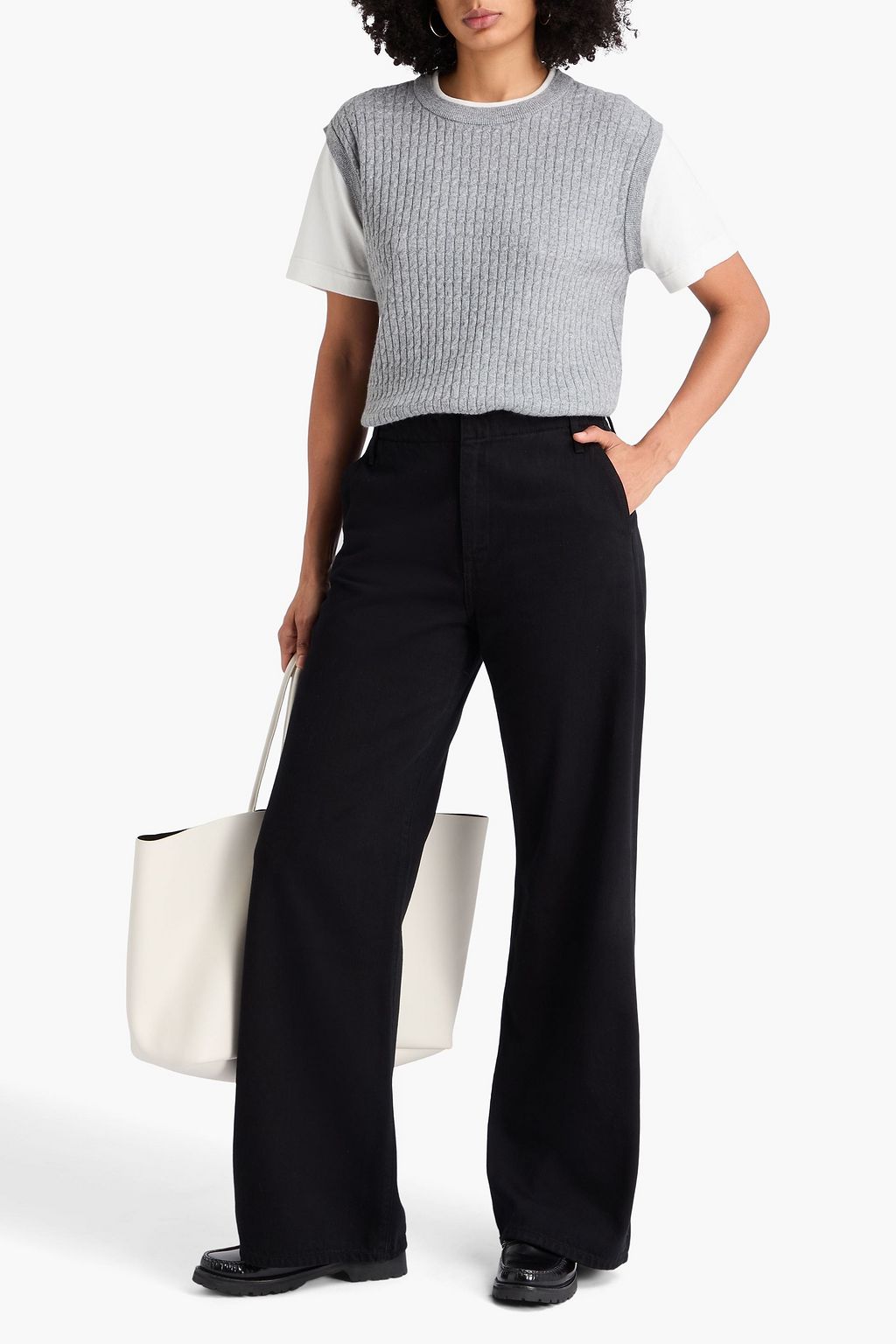 RE/DONE High-rise wide-leg jeans