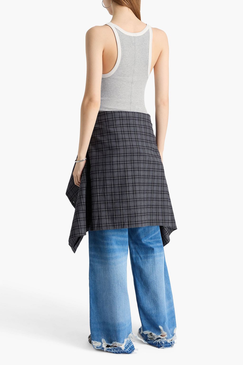 RE/DONE BY HANES Ribbed jersey tank
