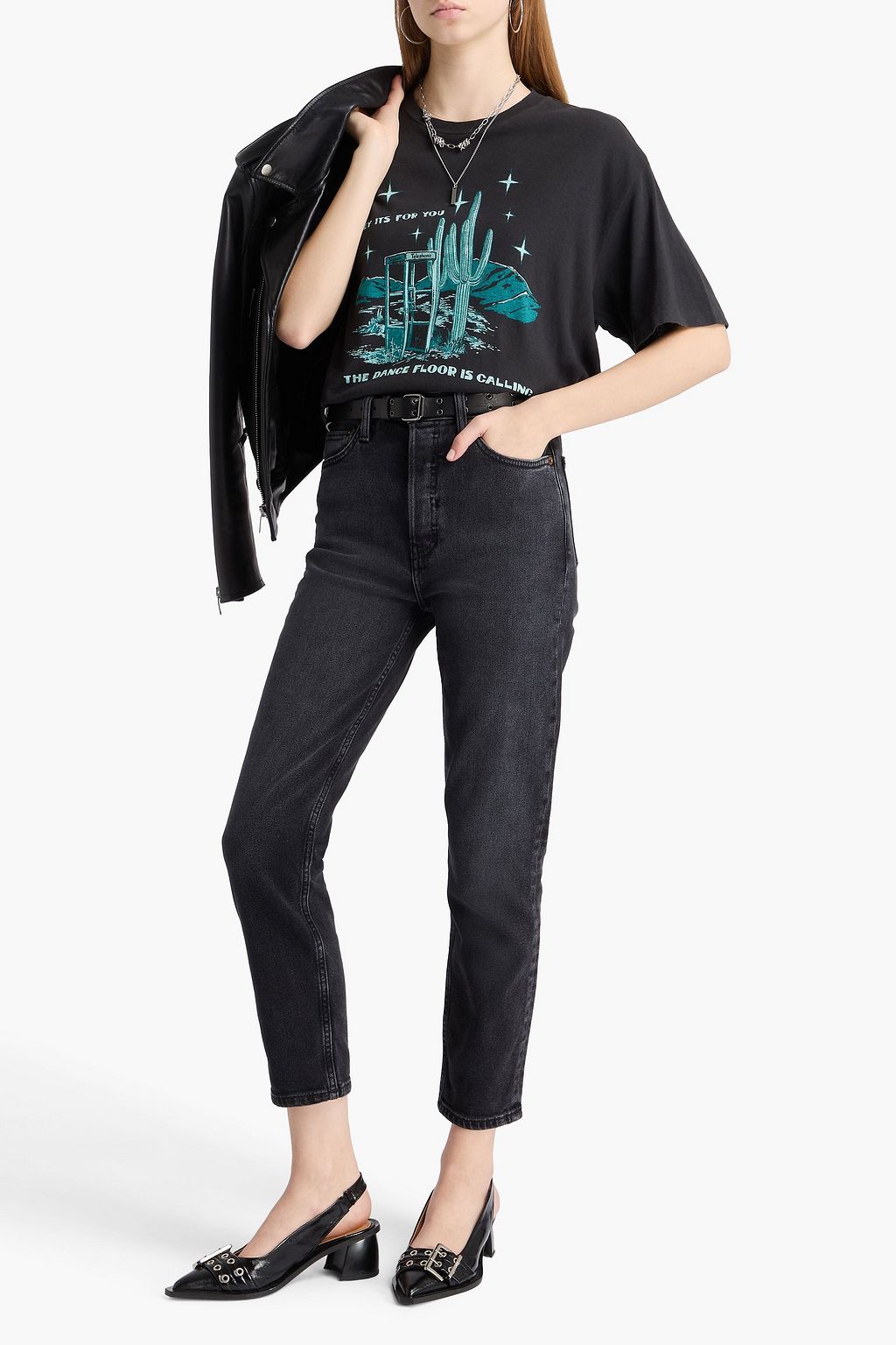 RE/DONE Printed cotton-jersey T-shirt