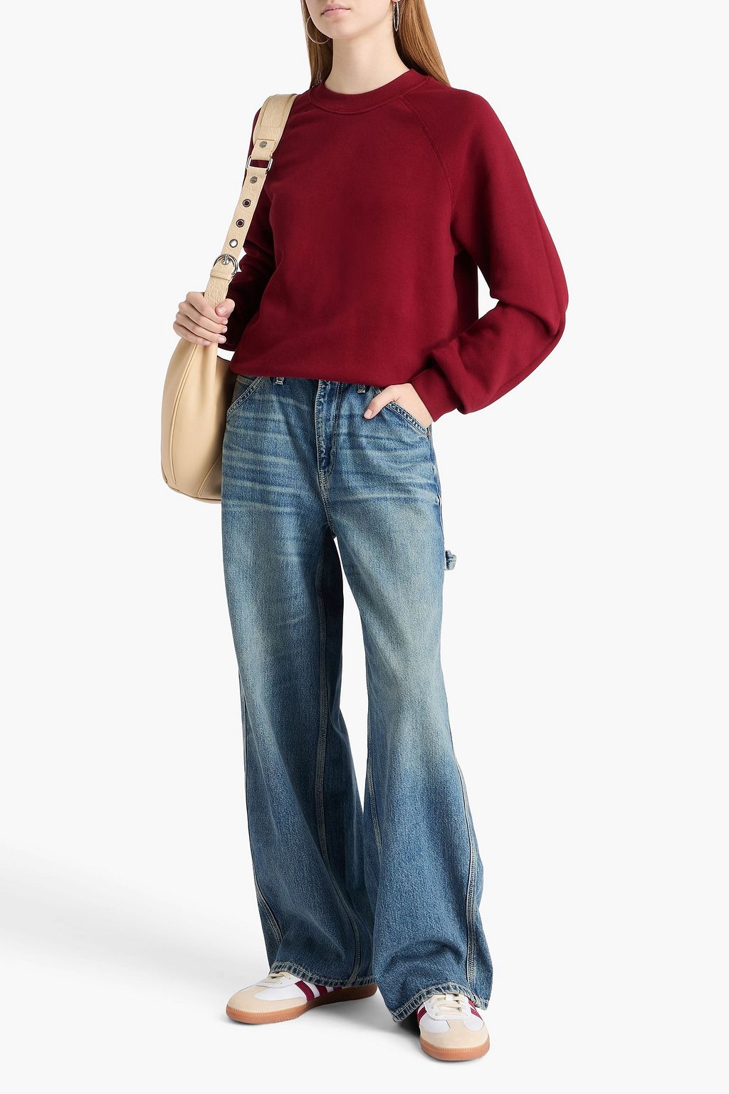 RE/DONE BY HANES Cotton-fleece sweatshirt