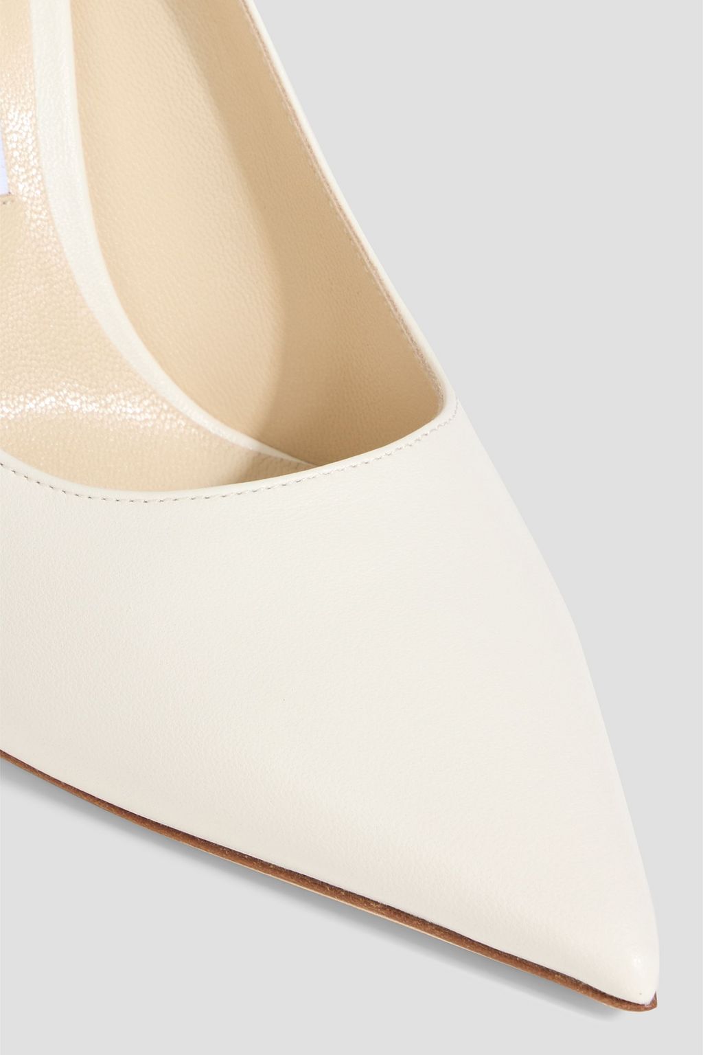 JIMMY CHOO Love 100 bow-embellished leather pumps