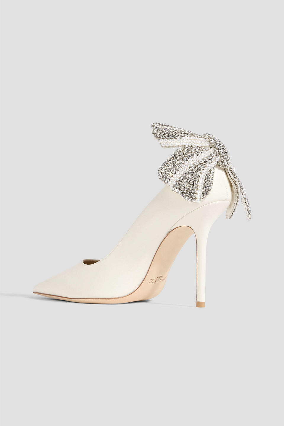 Jimmy Choo Love 100 Bow-embellished Leather Pumps In Animal Print