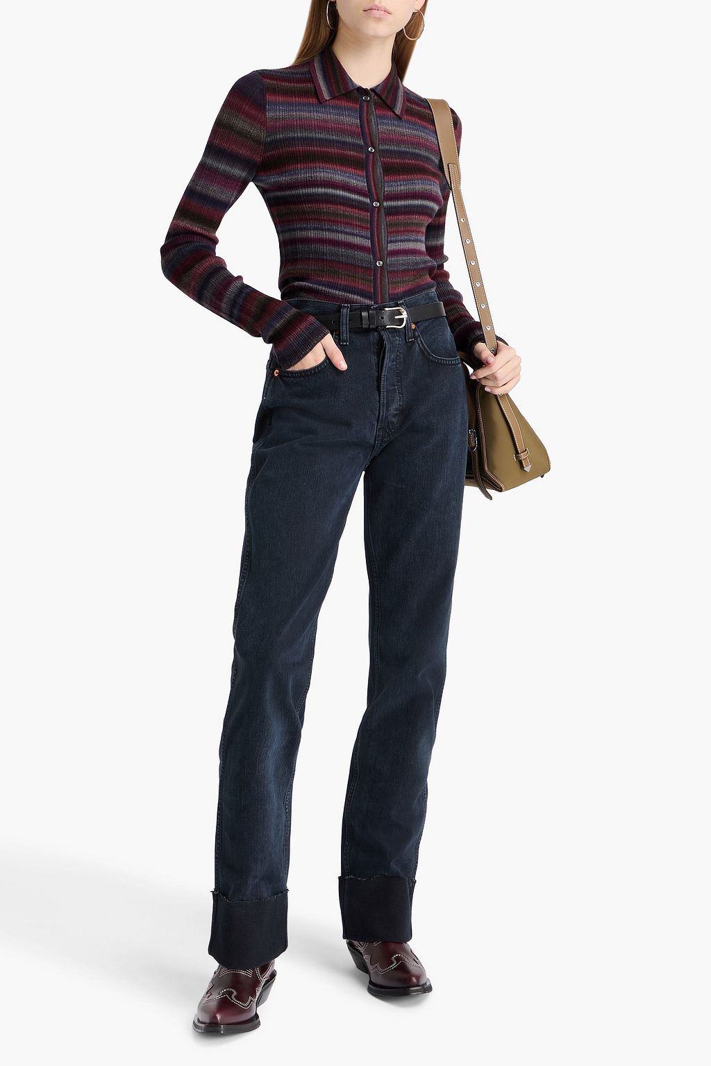 RE/DONE Striped wool cardigan