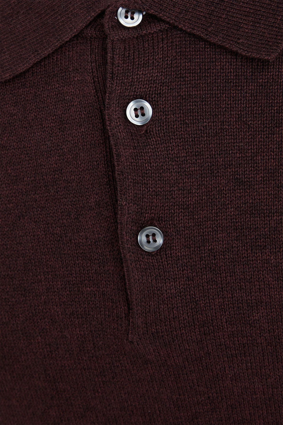 Paige Finsbury Merino Wool And Cotton-blend Polo Sweater In Burgundy