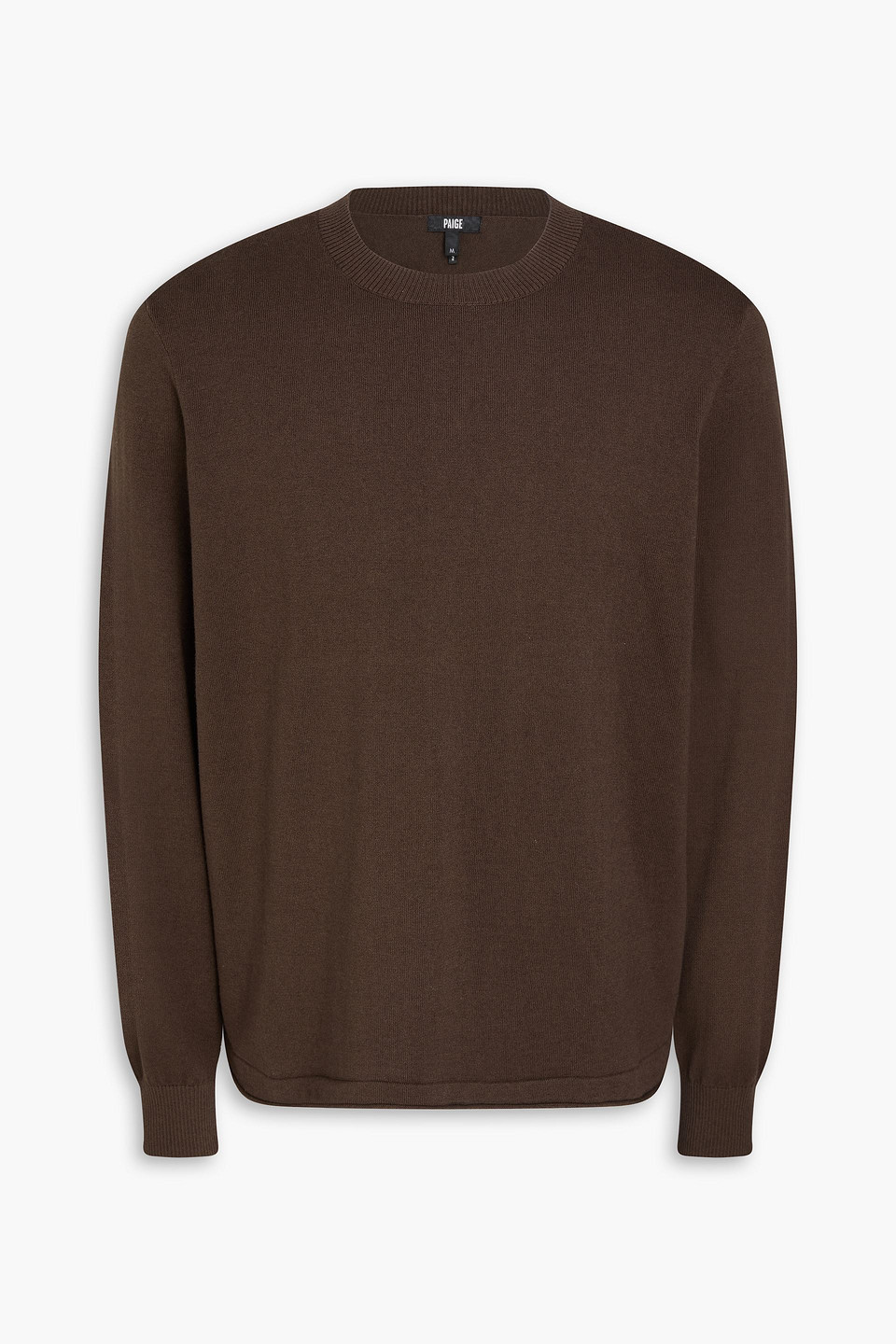 Paige Champin Cotton And Wool-blend Sweater In Brown
