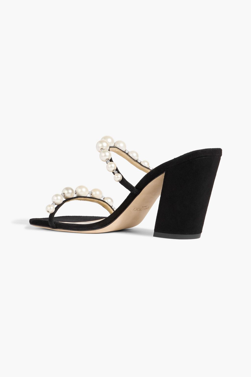 JIMMY CHOO Amara 85 embellished suede mules