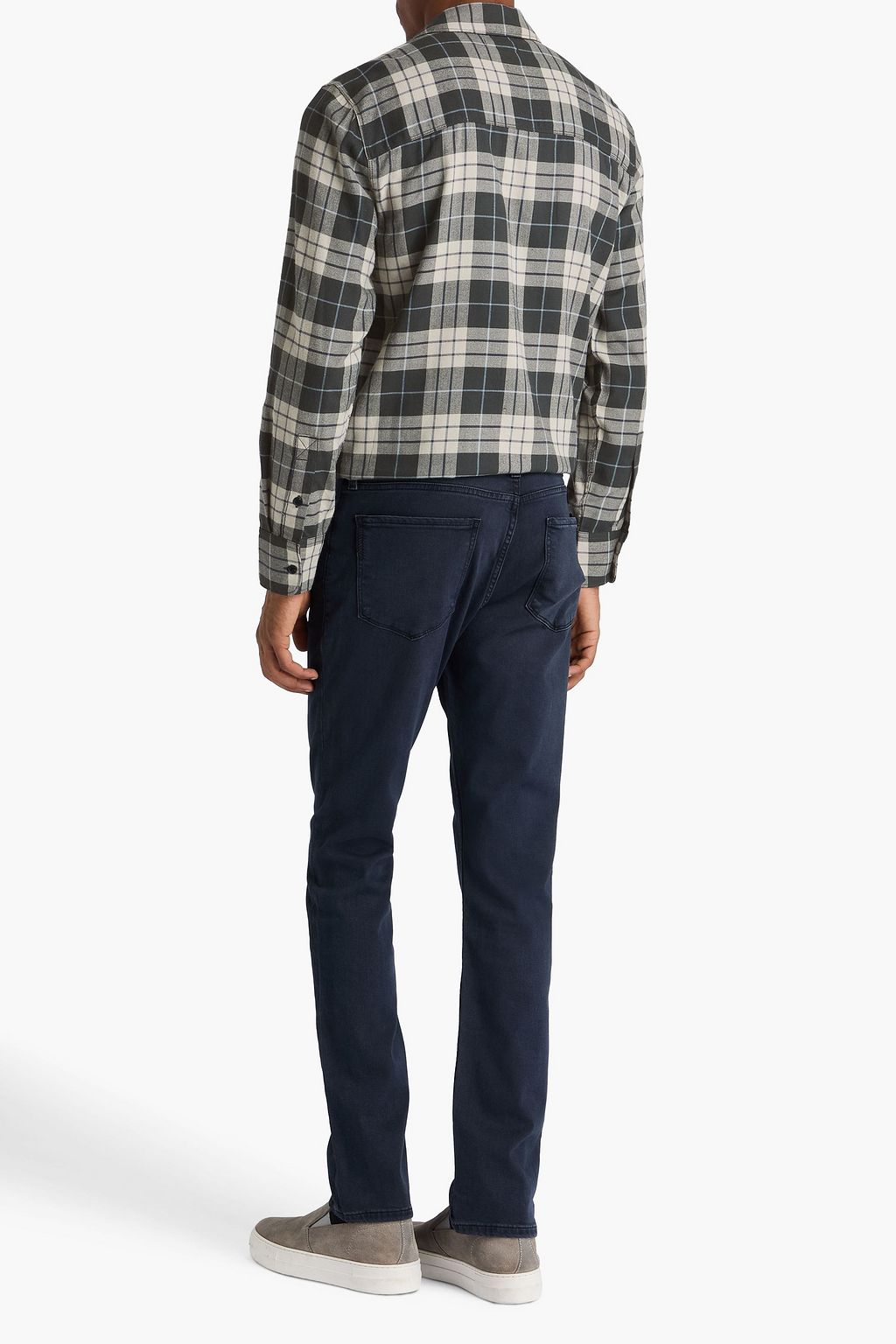 PAIGE Everett checked cotton-blend flannel shirt