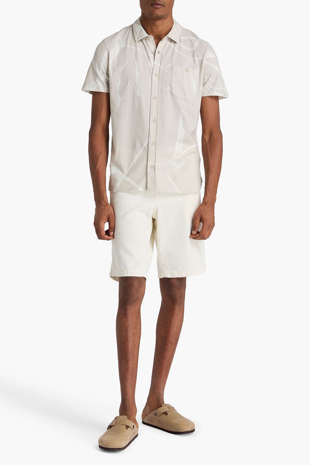 PAIGE Tillman printed cotton-jersey shirt