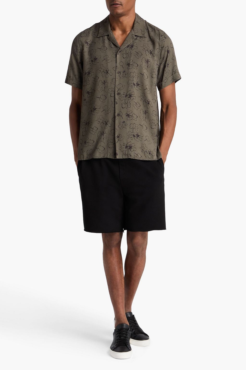 PAIGE Landon printed twill shirt