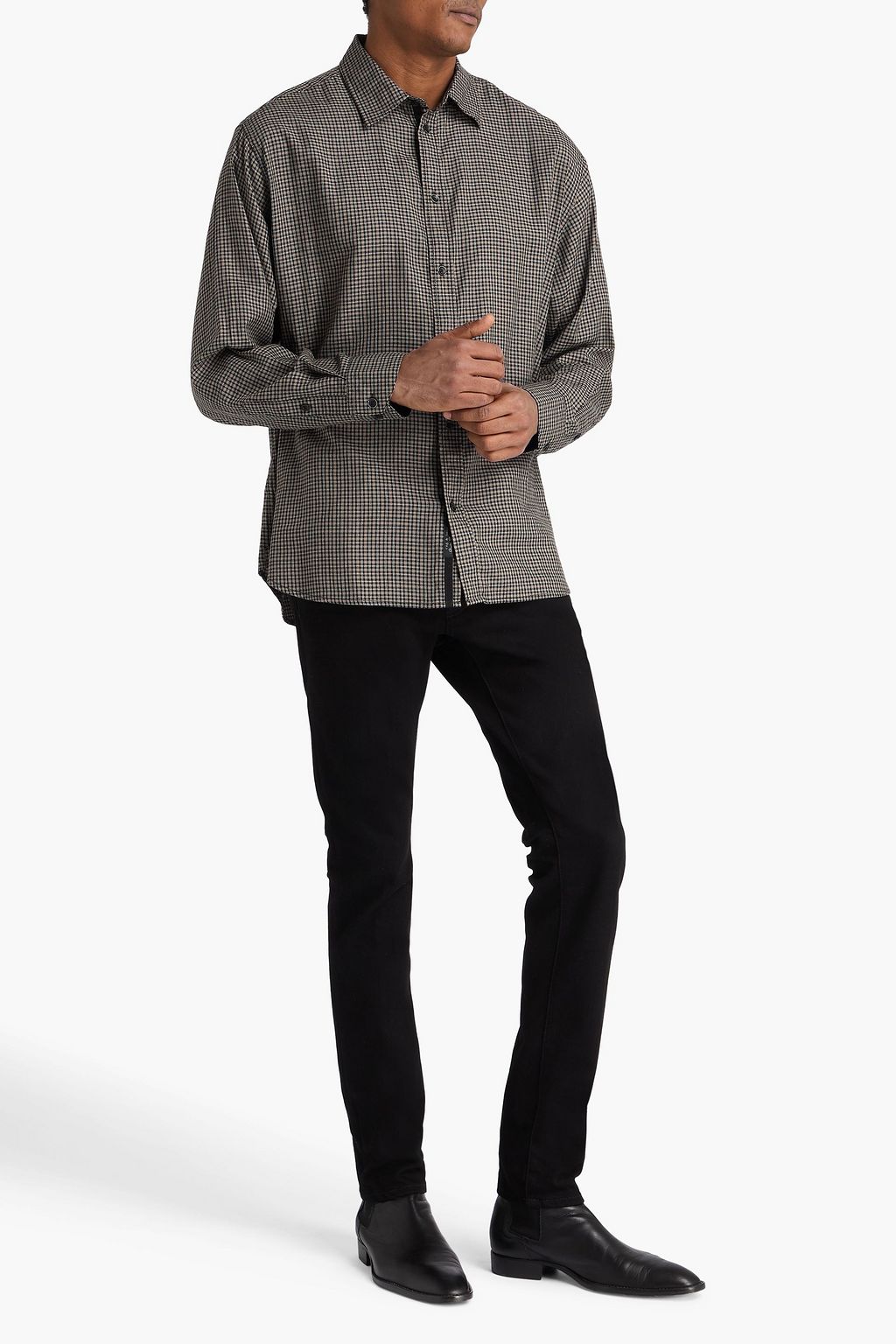 RAG & BONE Matthew checked cotton-blend flannel shirt