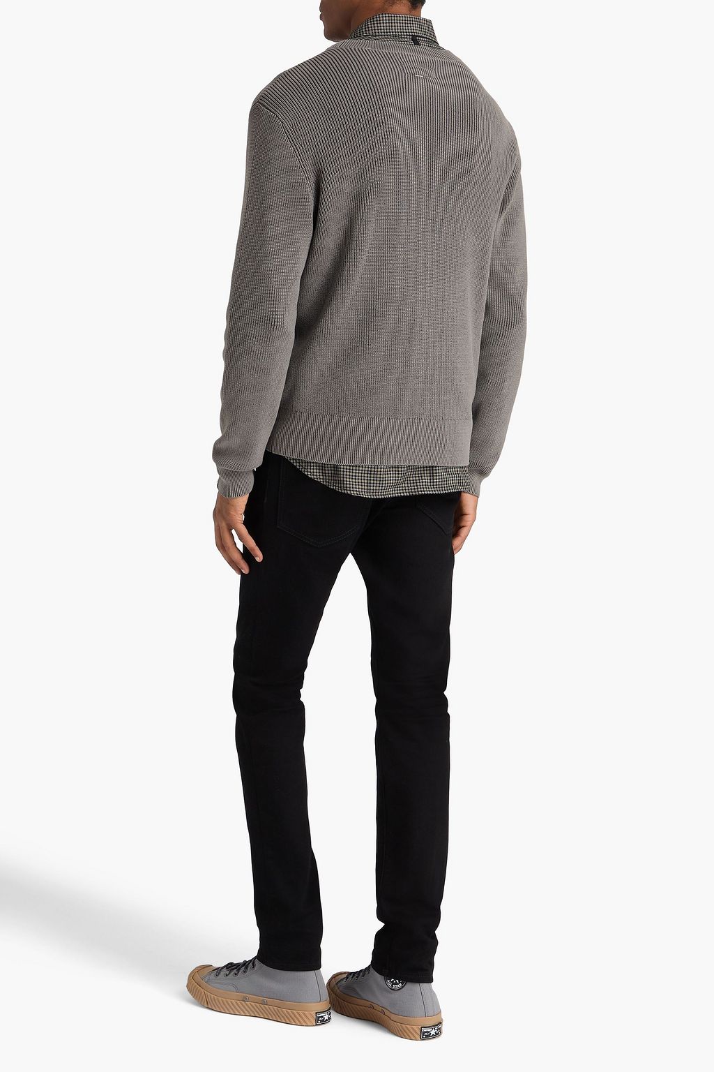 RAG & BONE Dexter jacquard-knit cotton-blend sweater