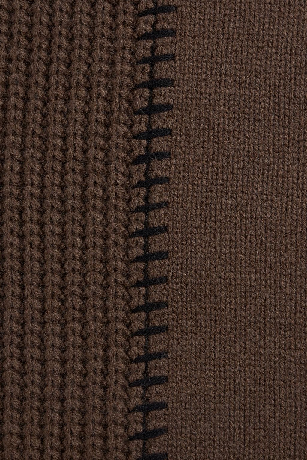 RAG & BONE Clarkson whipstitched ribbed wool scarf