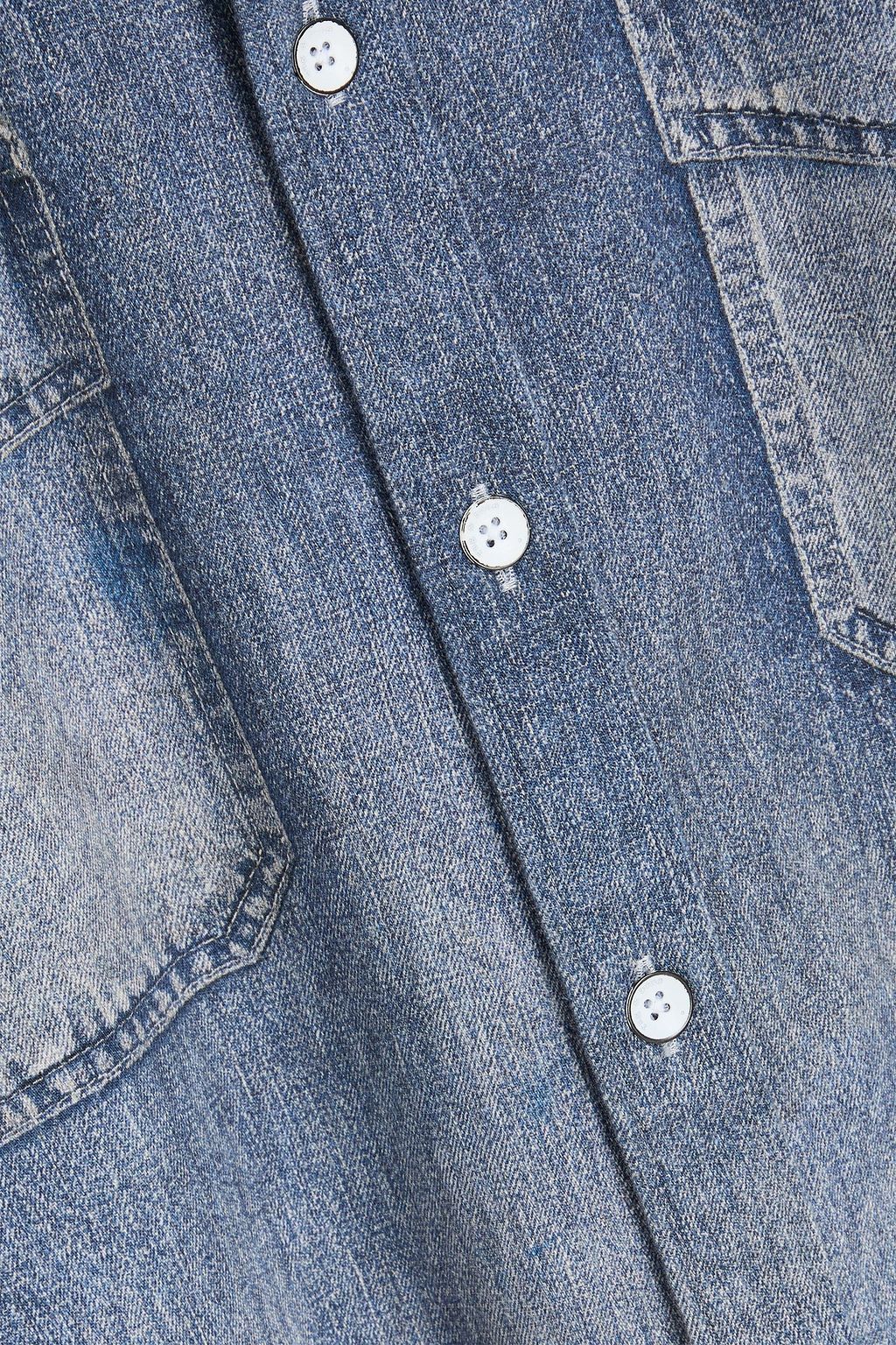 RAG & BONE Miramar denim-effect print cotton and Lyocell-blend shirt