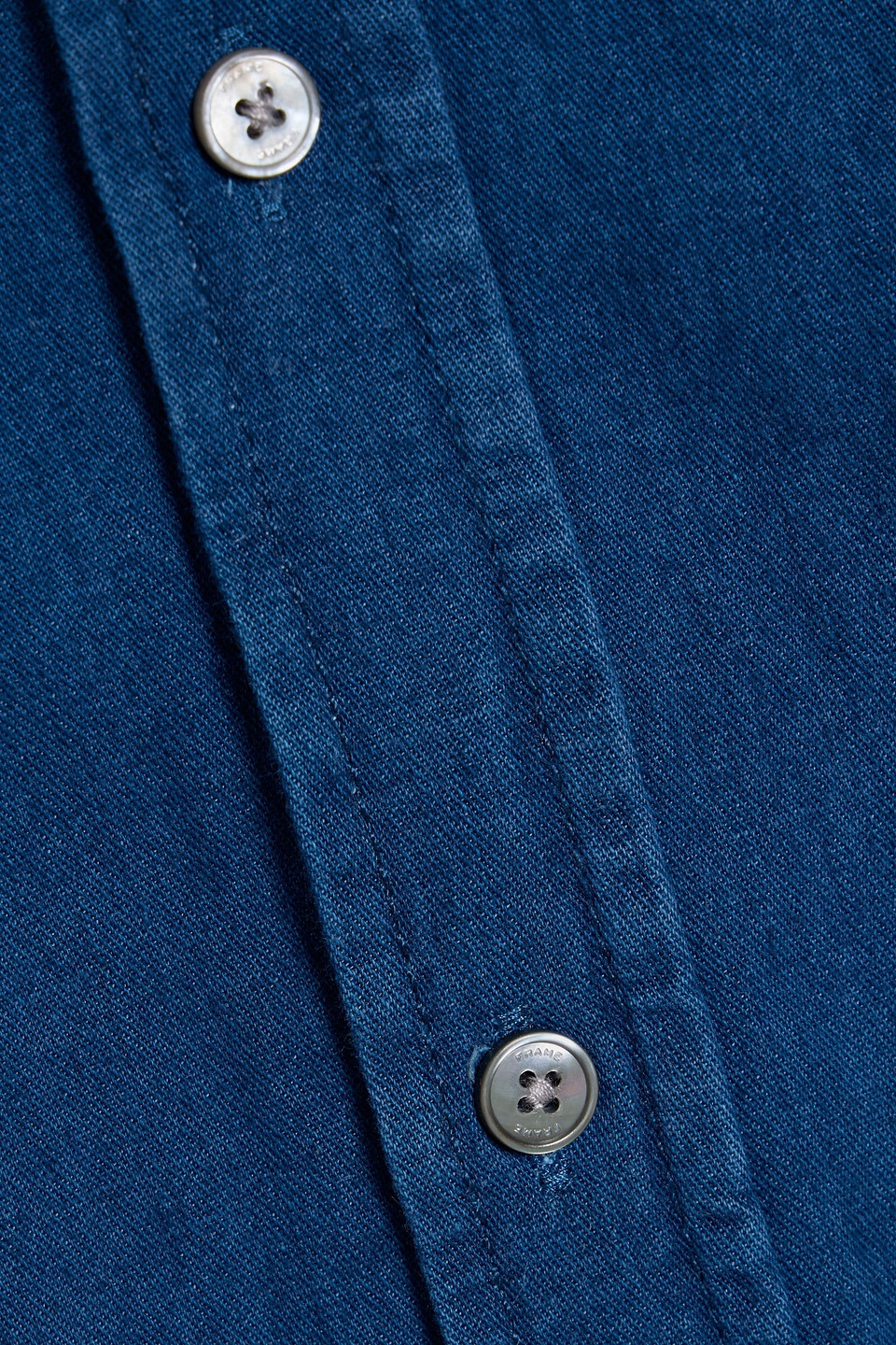 Frame Cotton And Linen-blend Chambray Shirt In Blue