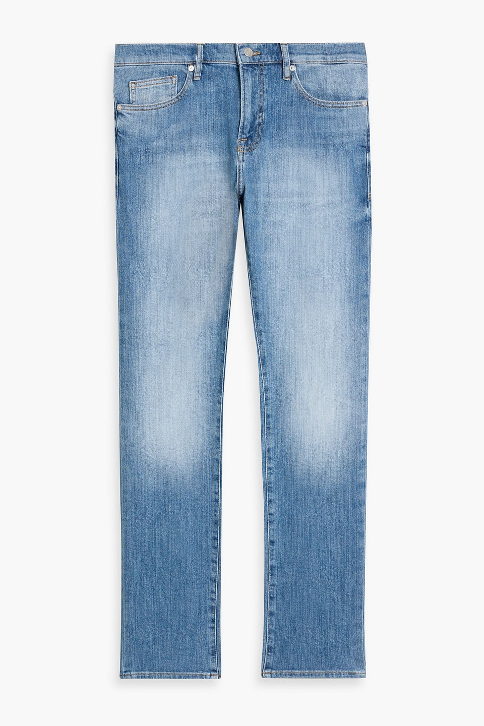 Frame L'homme Slim Faded Denim Jeans In Blue
