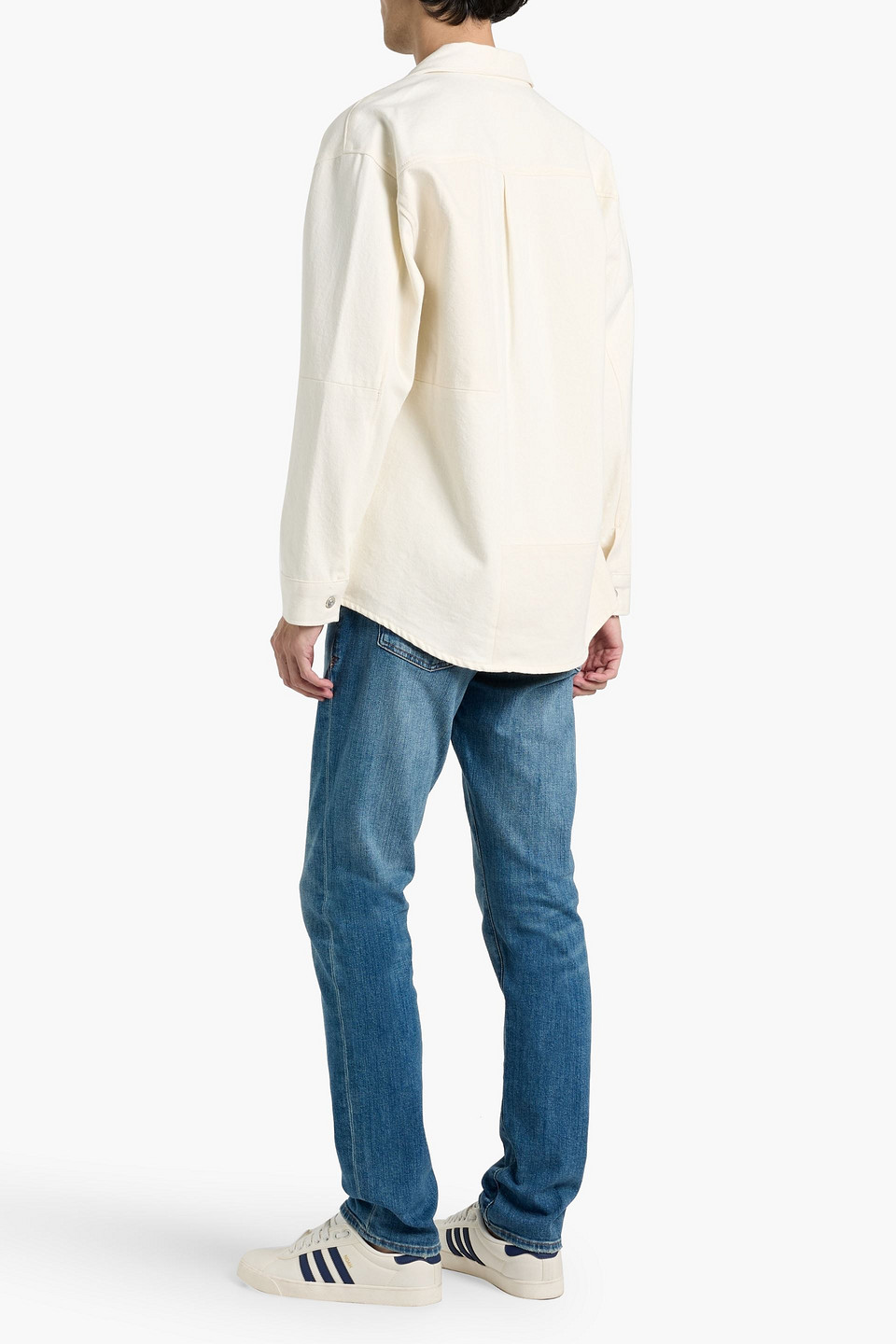 Frame L'homme Slim-fit Whiskered Denim Jeans In Blue