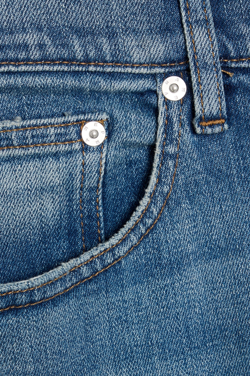 Frame Modern Straight Denim Jeans In Blue