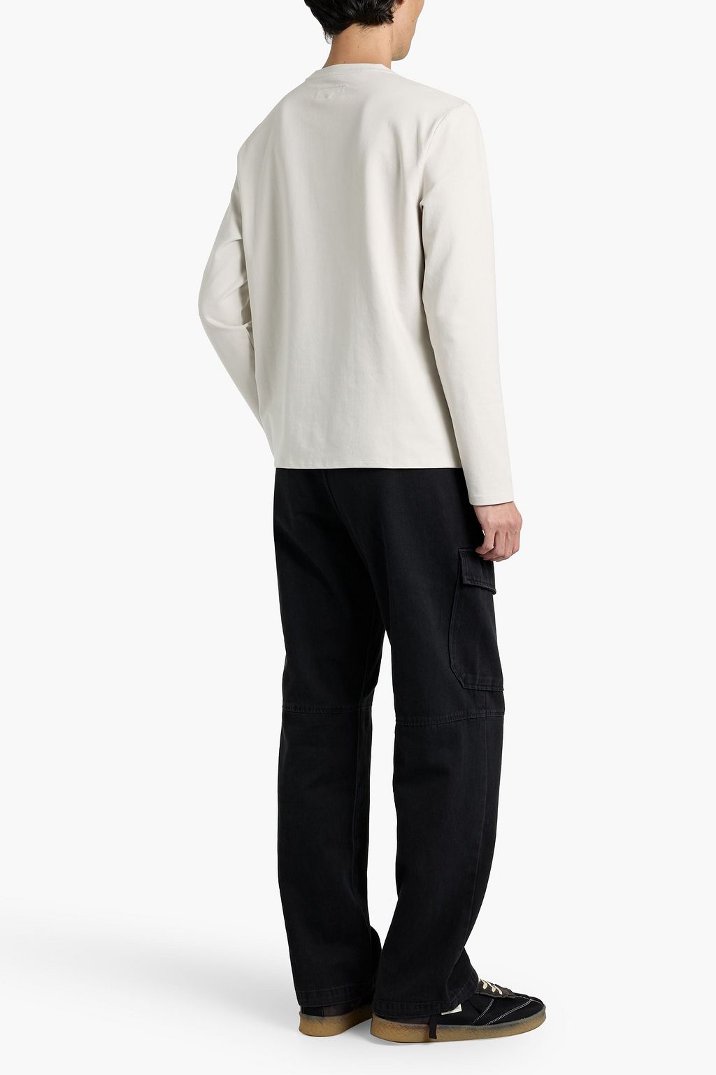 RAG & BONE Lewis cotton-blend twill T-shirt