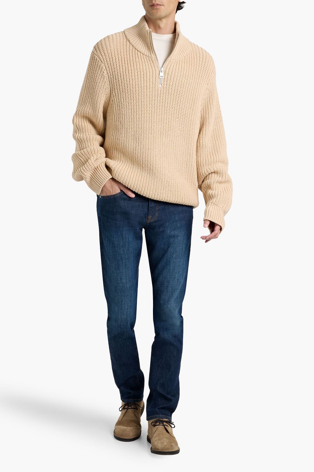 FRAME L'Homme slim-fit faded denim jeans