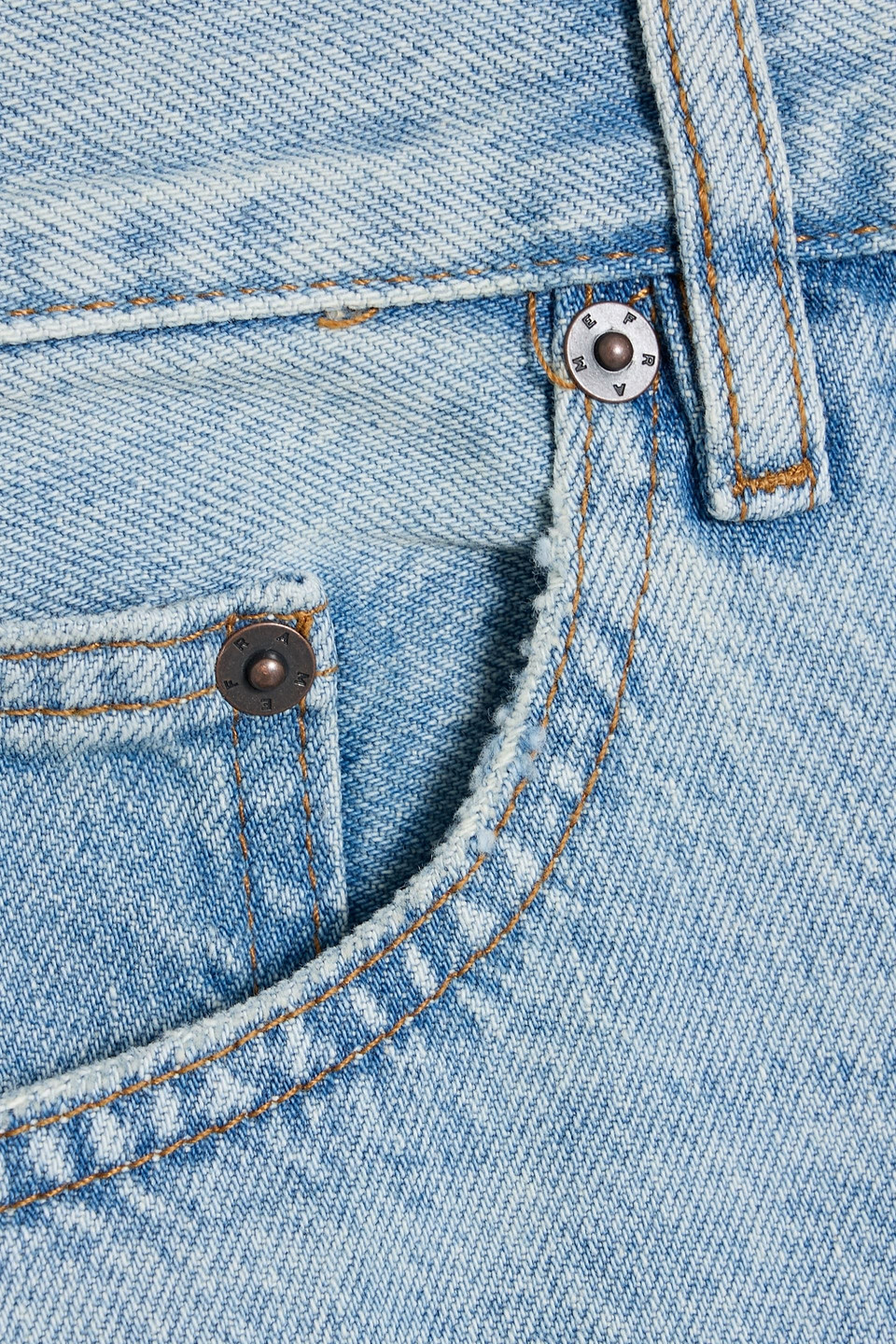 Frame Baggy Distressed Denim Jeans In Blue