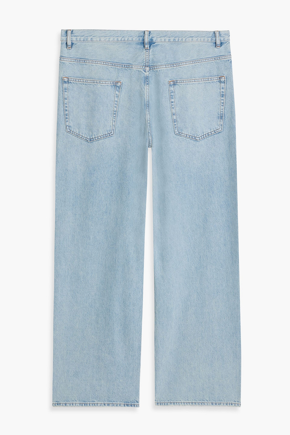 Frame Baggy Distressed Denim Jeans In Blue