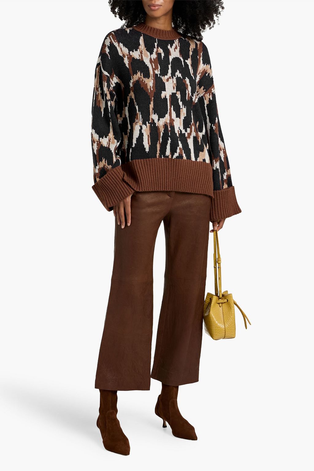 FARM RIO Jacquard-knit sweater
