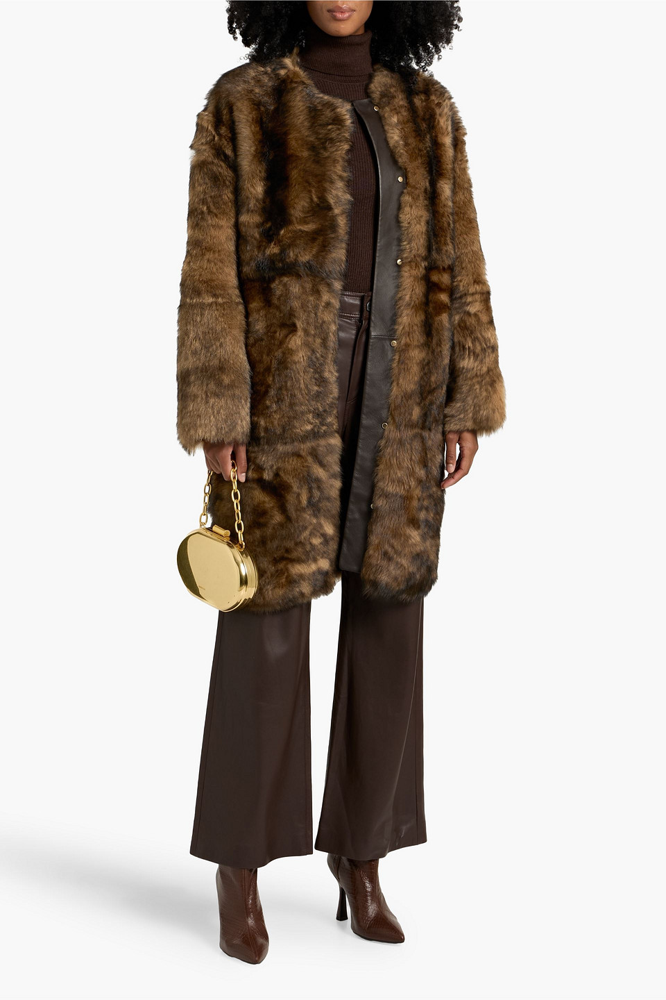 Zimmermann Shearling Coat In Brown