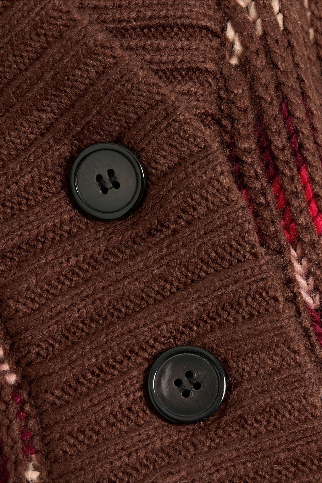 FARM RIO Striped ribbed-knit cardigan