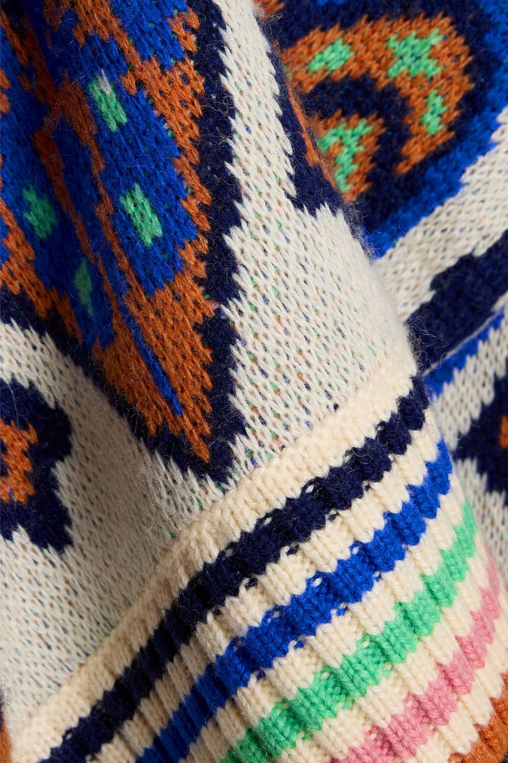 FARM RIO Jacquard-knit turtleneck sweater