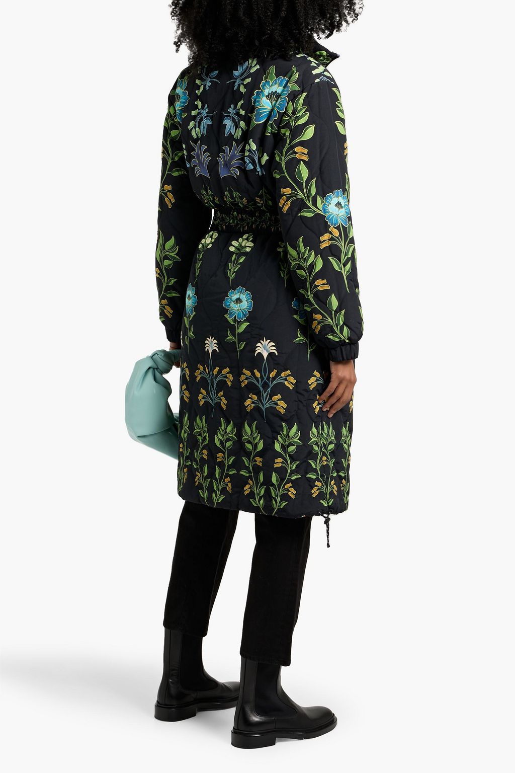 FARM RIO Reversible floral-print quilted shell jacket