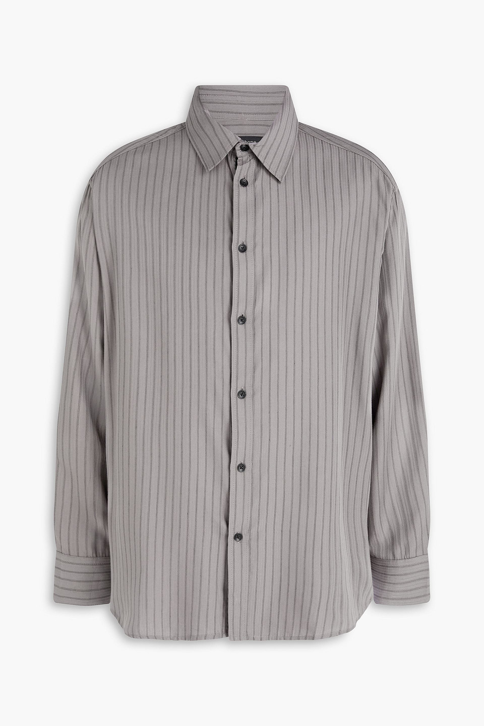 rag & bone - matthew striped modal-jacquard shirt - gray - s